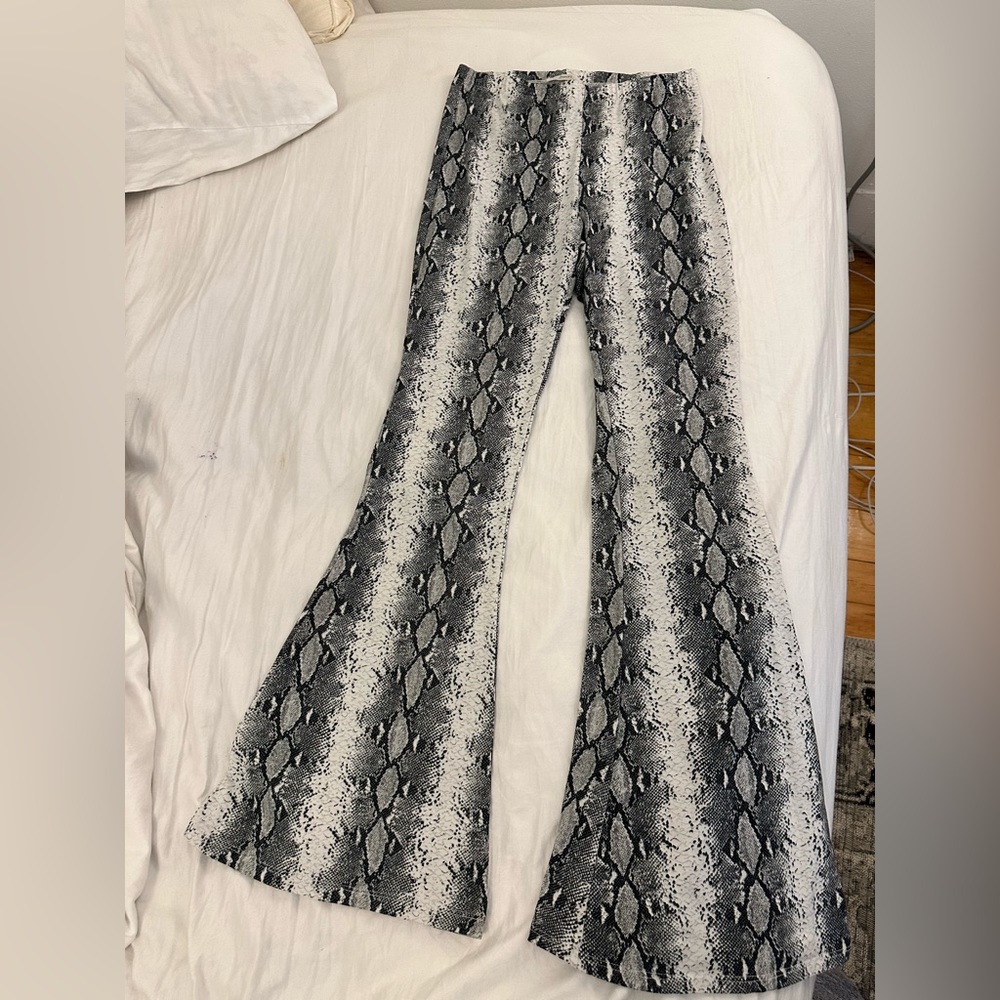 Bobbles and lace soft snake skin bell bottoms